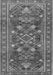 Serging Thickness of Machine Washable Persian Gray Traditional Rug, wshtr2816gry