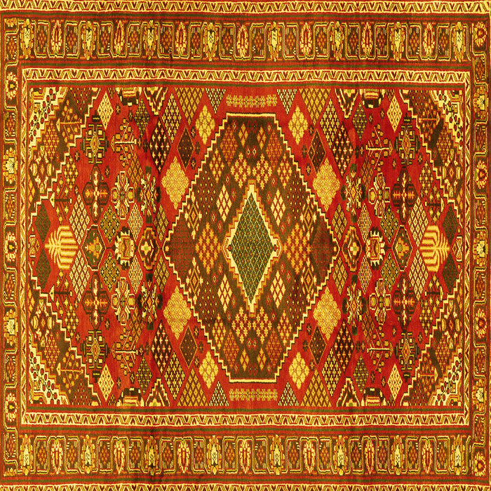 Square Persian Yellow Traditional Rug, tr2816yw