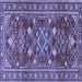 Square Persian Blue Traditional Rug, tr2816blu