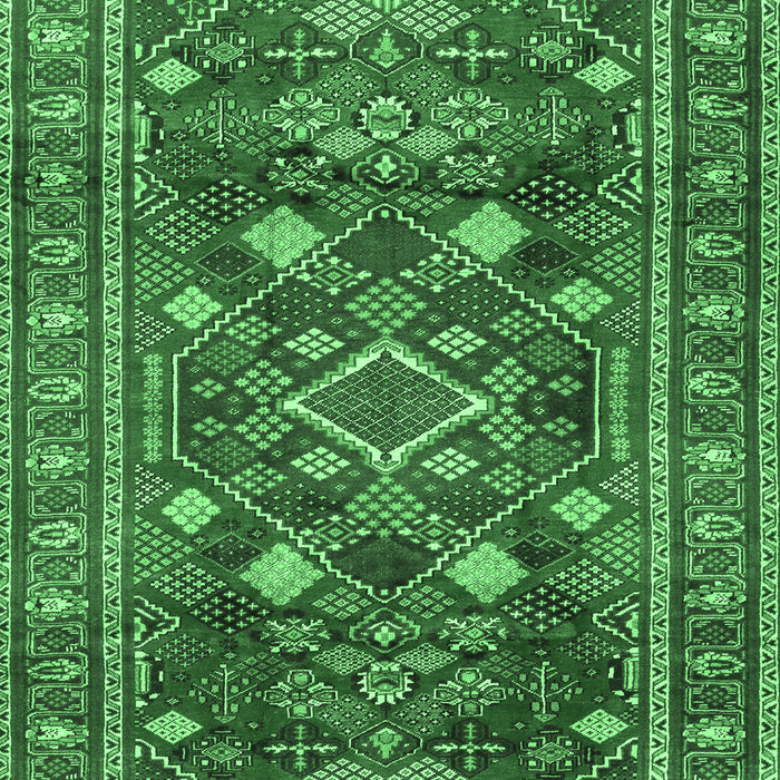 Machine Washable Persian Emerald Green Traditional Area Rugs, wshtr2816emgrn