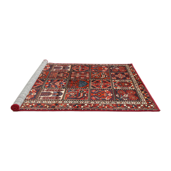 Sideview of Machine Washable Traditional Dark Almond Brown Rug, wshtr2817