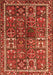 Serging Thickness of Machine Washable Persian Orange Traditional Area Rugs, wshtr2817org