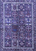 Machine Washable Persian Blue Traditional Rug, wshtr2817blu