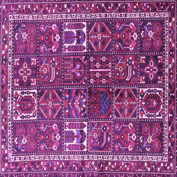 Square Machine Washable Persian Purple Traditional Area Rugs, wshtr2817pur