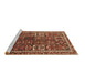 Sideview of Machine Washable Persian Brown Traditional Rug, wshtr2817brn