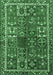 Machine Washable Persian Emerald Green Traditional Area Rugs, wshtr2817emgrn