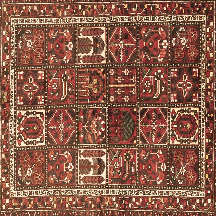 Square Machine Washable Persian Brown Traditional Rug, wshtr2817brn