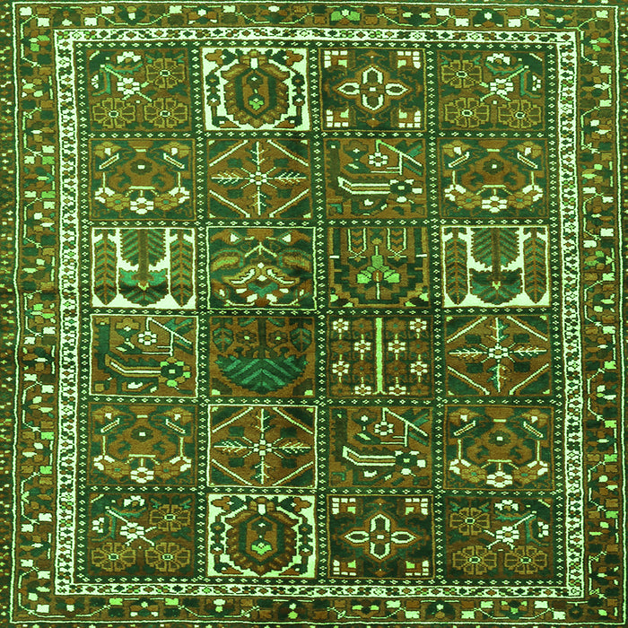 Serging Thickness of Persian Green Traditional Rug, tr2817grn