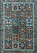 Machine Washable Persian Light Blue Traditional Rug, wshtr2817lblu