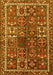 Machine Washable Persian Yellow Traditional Rug, wshtr2817yw