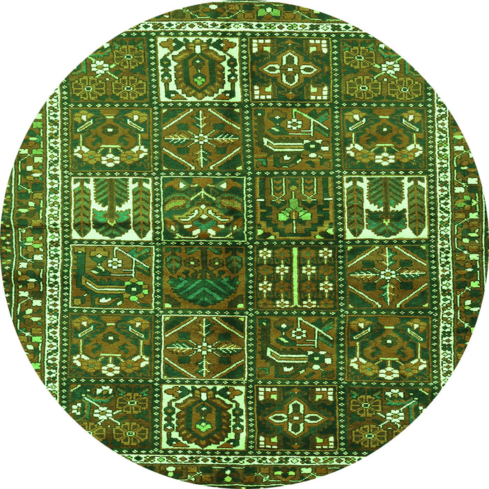 Machine Washable Persian Green Traditional Area Rugs, wshtr2817grn