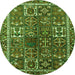 Machine Washable Persian Green Traditional Area Rugs, wshtr2817grn