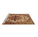 Sideview of Machine Washable Persian Brown Traditional Rug, wshtr2818brn