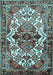 Machine Washable Persian Light Blue Traditional Rug, wshtr2818lblu