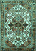 Machine Washable Persian Turquoise Traditional Area Rugs, wshtr2818turq