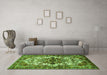 Machine Washable Persian Green Traditional Area Rugs in a Living Room,, wshtr2818grn