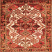 Serging Thickness of Persian Orange Traditional Rug, tr2818org