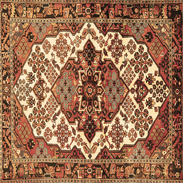 Square Persian Brown Traditional Rug, tr2818brn
