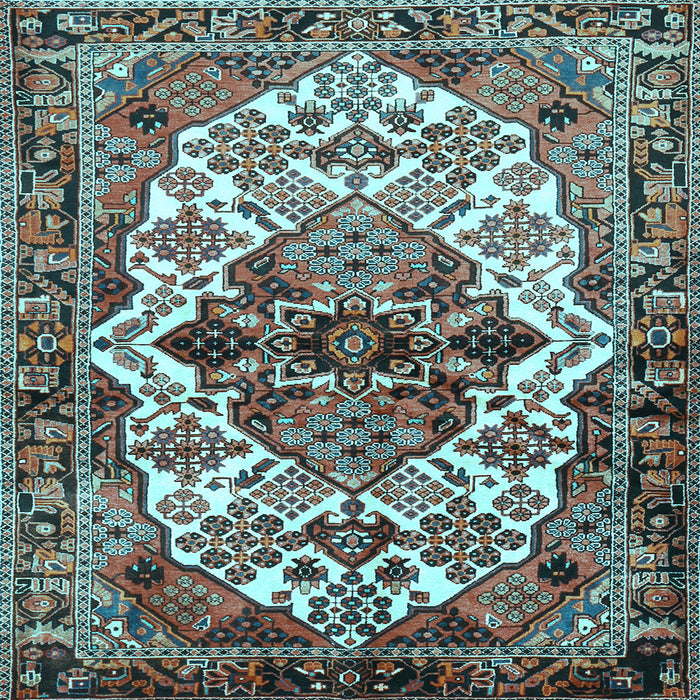Square Persian Light Blue Traditional Rug, tr2818lblu