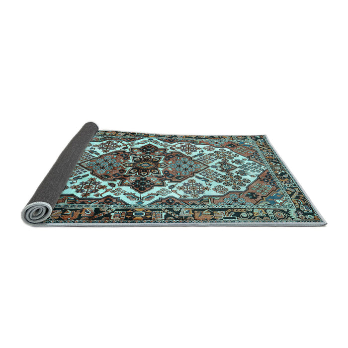 Sideview of Persian Light Blue Traditional Rug, tr2818lblu
