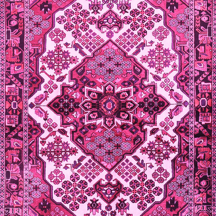 Machine Washable Persian Pink Traditional Rug, wshtr2818pnk