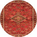 Square Persian Orange Traditional Rug, tr2819org