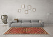 Machine Washable Persian Brown Traditional Rug in a Living Room,, wshtr2819brn