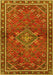 Machine Washable Persian Yellow Traditional Rug, wshtr2819yw