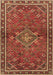 Machine Washable Persian Brown Traditional Rug, wshtr2819brn