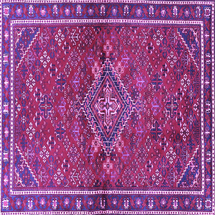 Square Persian Purple Traditional Rug, tr2819pur