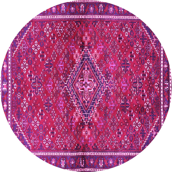 Round Persian Pink Traditional Rug, tr2819pnk
