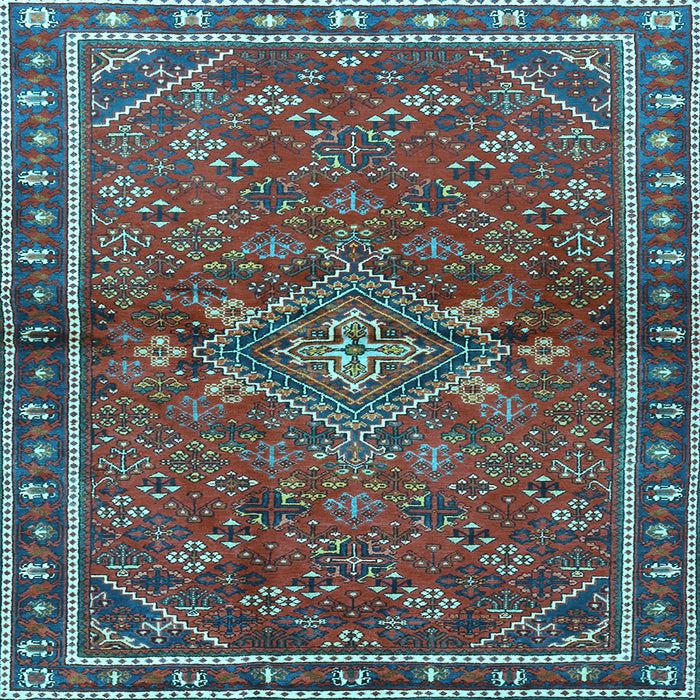 Square Persian Light Blue Traditional Rug, tr2819lblu