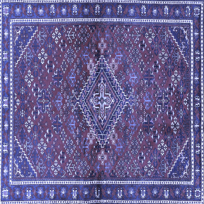 Square Persian Blue Traditional Rug, tr2819blu
