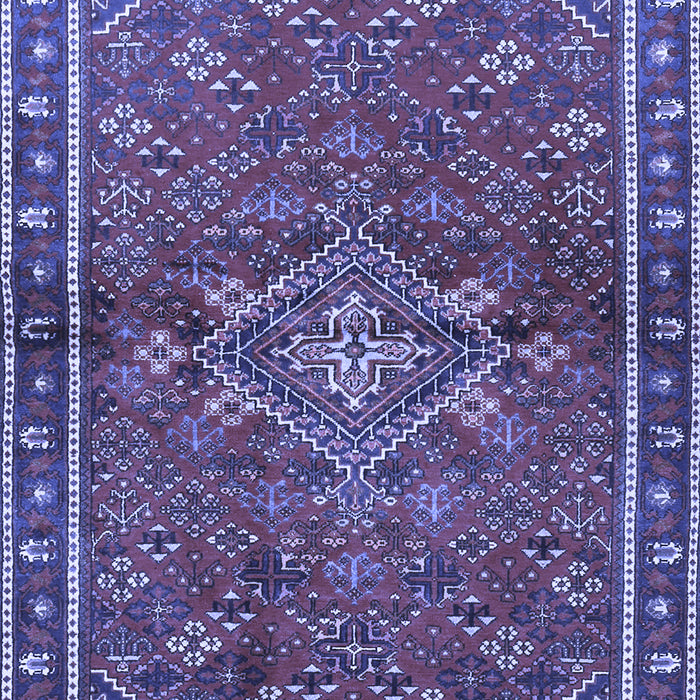 Machine Washable Persian Blue Traditional Rug, wshtr2819blu
