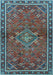 Machine Washable Persian Light Blue Traditional Rug, wshtr2819lblu