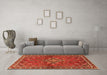 Machine Washable Persian Orange Traditional Area Rugs in a Living Room, wshtr2819org