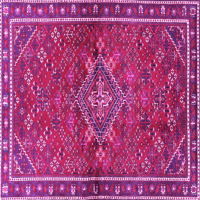 Square Machine Washable Persian Pink Traditional Rug, wshtr2819pnk