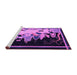 Sideview of Machine Washable Oriental Purple Asian Inspired Area Rugs, wshtr281pur