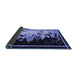 Sideview of Oriental Blue Asian Inspired Rug, tr281blu