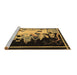 Sideview of Machine Washable Oriental Brown Asian Inspired Rug, wshtr281brn