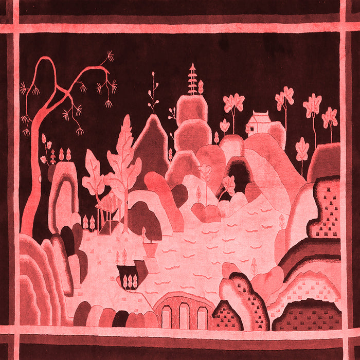 Oriental Red Asian Inspired Rug, tr281red