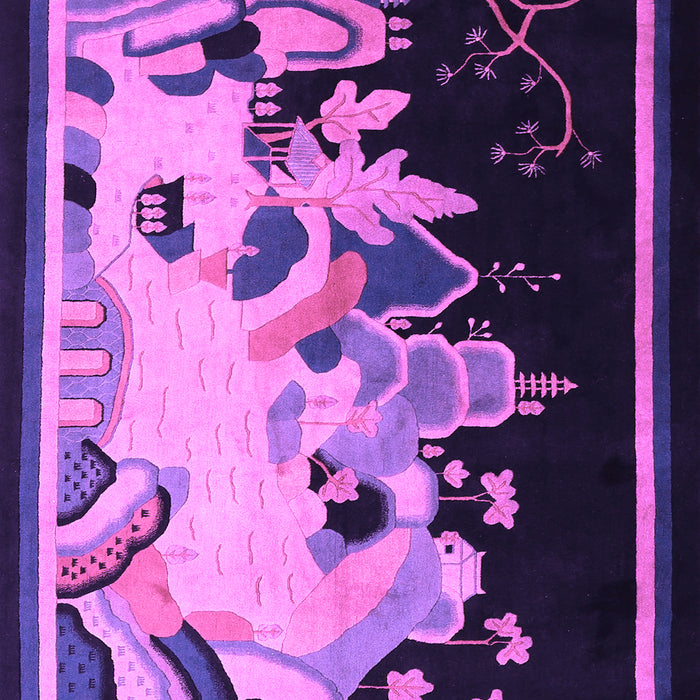 Oriental Purple Asian Inspired Rug, tr281pur