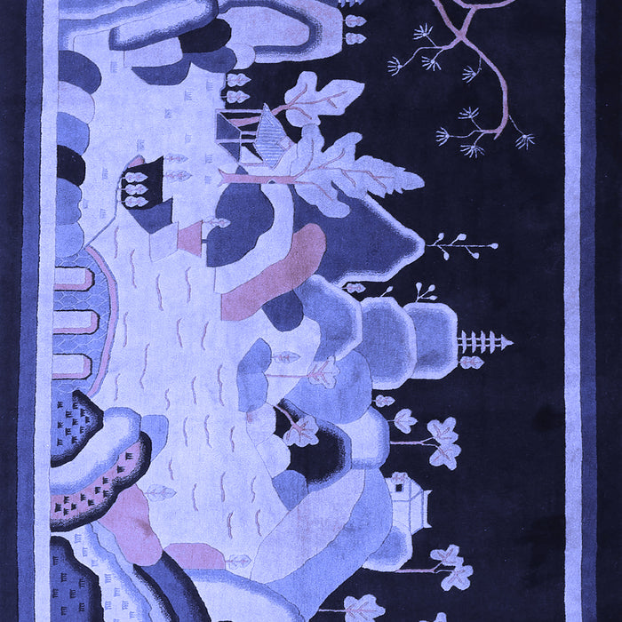 Oriental Blue Asian Inspired Rug, tr281blu