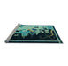 Sideview of Machine Washable Oriental Light Blue Asian Inspired Rug, wshtr281lblu