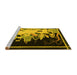 Sideview of Machine Washable Oriental Yellow Asian Inspired Rug, wshtr281yw