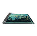 Sideview of Oriental Light Blue Asian Inspired Rug, tr281lblu