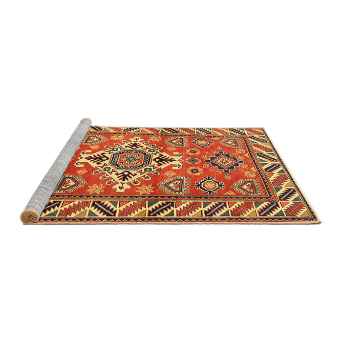 Sideview of Machine Washable Traditional Gold Rug, wshtr282
