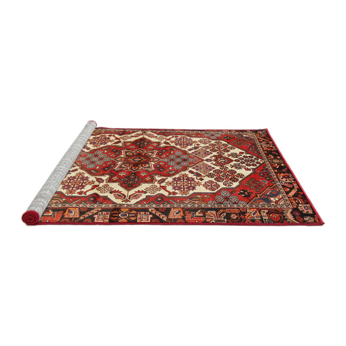 Sideview of Machine Washable Traditional Tomato Red Rug, wshtr2820