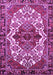 Machine Washable Persian Purple Traditional Area Rugs, wshtr2820pur