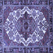 Square Persian Blue Traditional Rug, tr2820blu